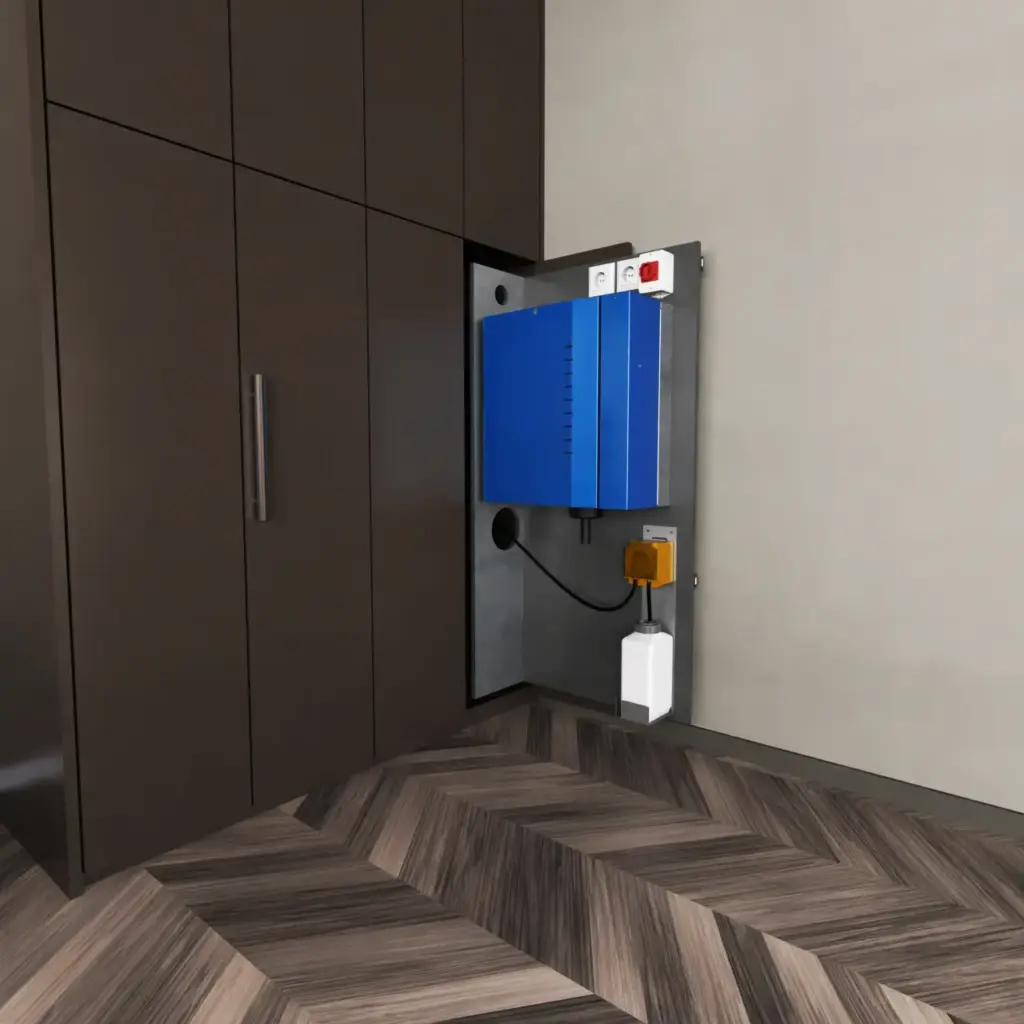 Prefab schuifwand | stoomgenerator